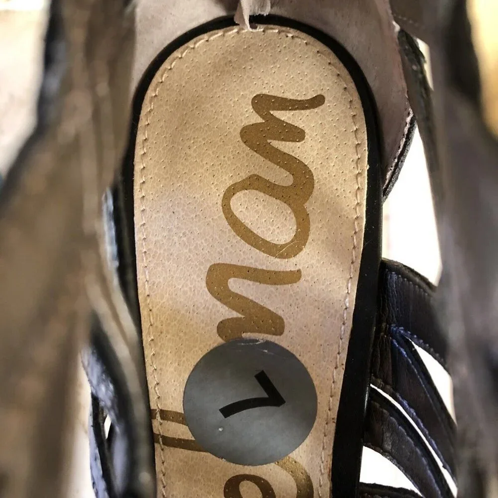 NWOB Sam Edelman Sydney Tribal Caged Heels